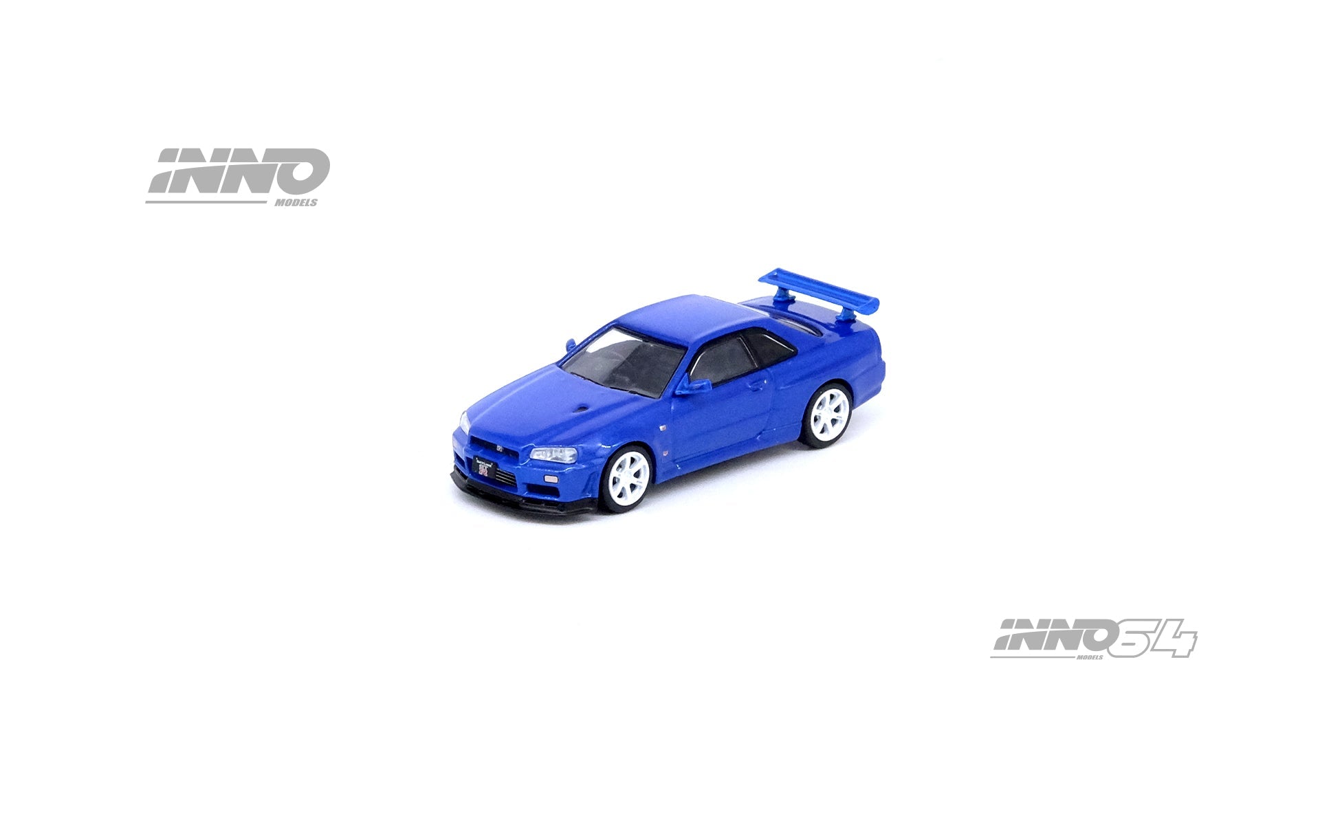 1:64 Nissan Skyline GT-R (R34) V-Spec II Nur -- Bayside Blue -- INNO64