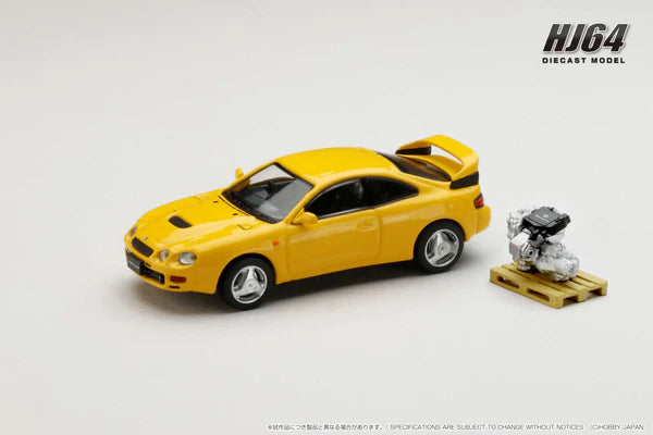 1:64 Toyota Celica GT-Four WRC Edition (ST205) w/Engine -- Yellow -- H