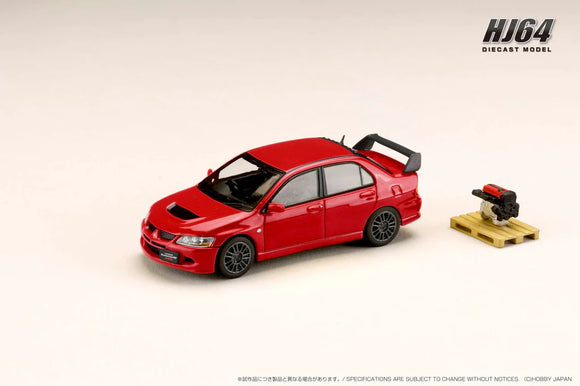 1:64 Mitsubishi Lancer Evo 8 MR GSR w/Engine -- Red -- Hobby Japan