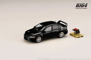 1:64 Mitsubishi Lancer Evo 9 GSR w/Engine -- Black -- Hobby Japan