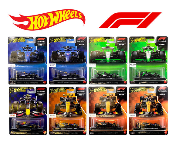 1:64 (8-Piece Set) McLaren Red Bull Williams Sauber - G Assortment -- Hot Wheels