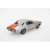 (Pre-Order) 1:24 Holden HQ Monaro GTS -- Silver w/Orange Stripes -- DDA Collectibles
