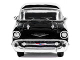 1:64 1957 Chevrolet One-Fifty Sedan -- Black / White -- IXO Models