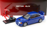 1:18 Mitsubishi Lancer Evolution IV -- Icelle Blue -- Motorhelix M84005