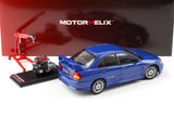 1:18 Mitsubishi Lancer Evolution IV -- Icelle Blue -- Motorhelix M84005