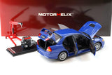 1:18 Mitsubishi Lancer Evolution IV -- Icelle Blue -- Motorhelix M84005