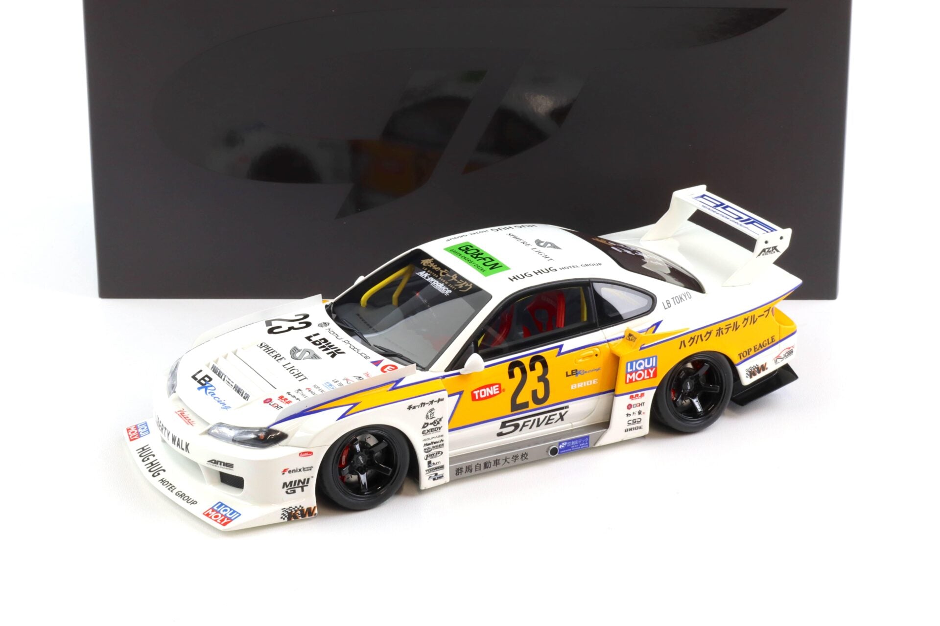 1:18 Nissan Silvia S15 LB Super Silhouette - #23 Yellow/White -- GT Sp