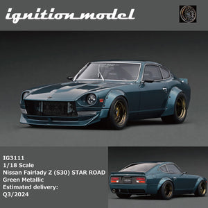 (Pre-Order) 1:18 Nissan Fairlady Z (S30) Star Road -- Green Metallic -- Ignition Model IG3111