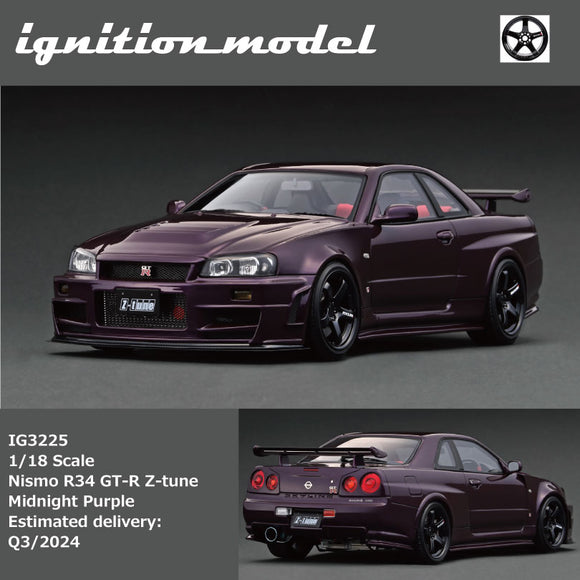 Pre-Order) 1:18 Nissan R34 Skyline GT-R NISMO Z-Tune -- Midnight Purp