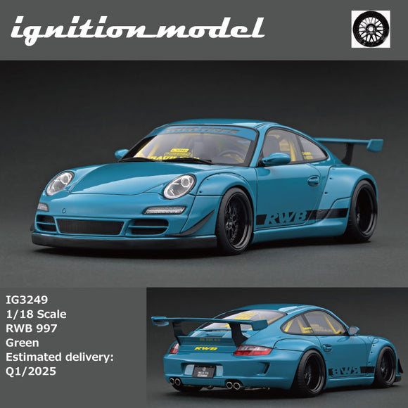 (Pre-Order) 1:18 RWB 997 -- Green -- Ignition Model Porsche IG3249