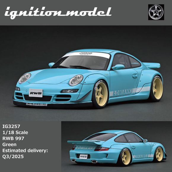 (Pre-Order) 1:18 RWB 997 -- Turquoise Blue -- Ignition Model Porsche IG3257