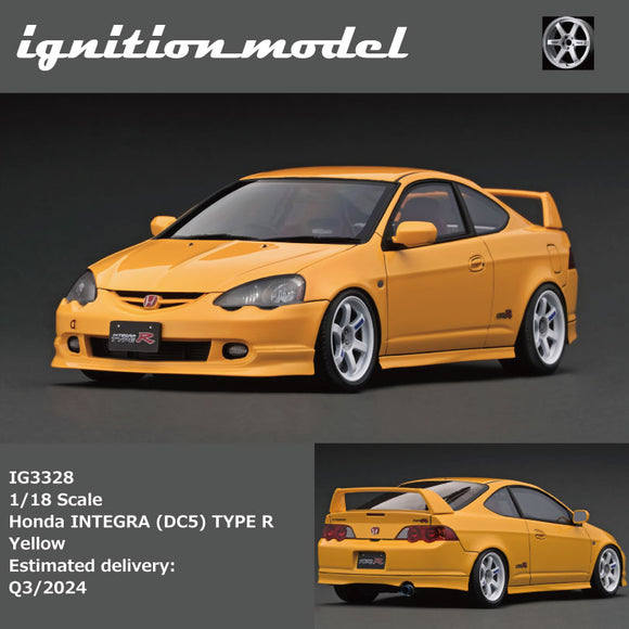 (Pre-Order) 1:18 Honda Integra (DC5) Type R -- Yellow -- Ignition Model IG3328
