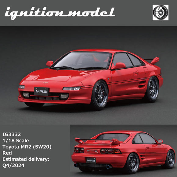 (Pre-Order) 1:18 Toyota MR2 (SW20) -- Red -- Ignition Model IG3332