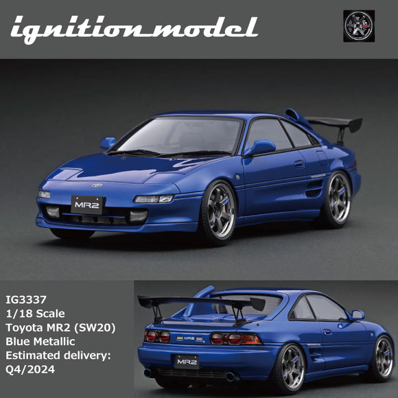 (Pre-Order) 1:18 Toyota MR2 (SW20) -- Blue Metallic -- Ignition Model IG3337