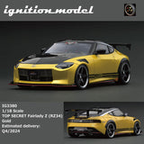 (Pre-Order) 1:18 Nissan Fairlady Z (RZ34) -- TOP SECRET Gold -- Ignition Model IG3380