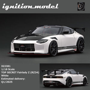 (Pre-Order) 1:18 Nissan Fairlady Z (RZ34) TOP SECRET -- White -- Ignition Model IG3381