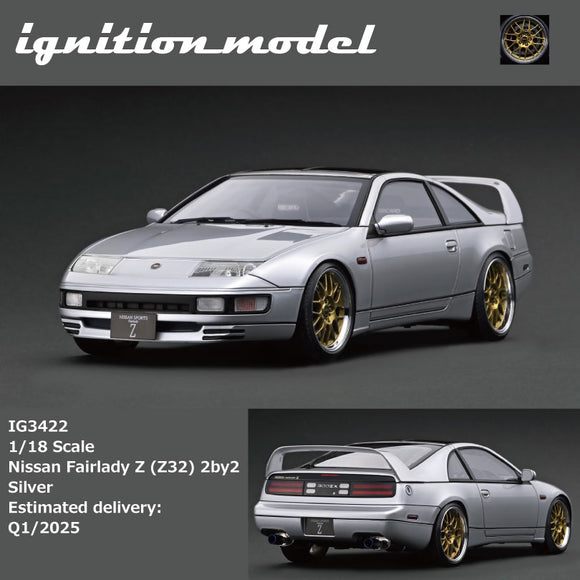 (Pre-Order) 1:18 Nissan Fairlady Z (Z32) 2by2 -- Silver -- Ignition Model IG3422