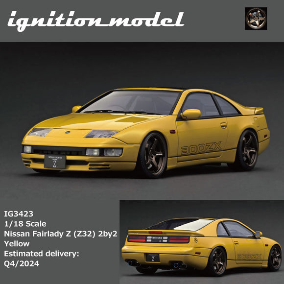 (Pre-Order) 1:18 Nissan Fairlady Z (Z32) 2by2 -- Yellow -- Ignition Model IG3423