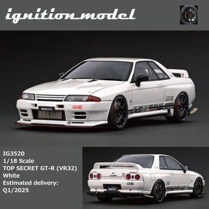 (Pre-Order) 1:18 Nissan Skyline R32 GT-R TOP SECRET -- White -- Ignition Model IG3520