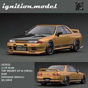 (Pre-Order) 1:18 Nissan Skyline R32 GT-R TOP SECRET -- Gold -- Ignition Model IG3522