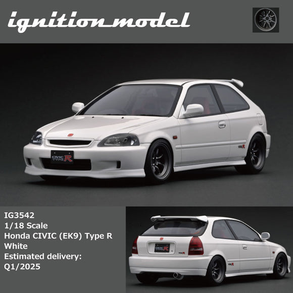 (Pre-Order) 1:18 Honda Civic (EK9) Type R -- White -- Ignition Model IG3542