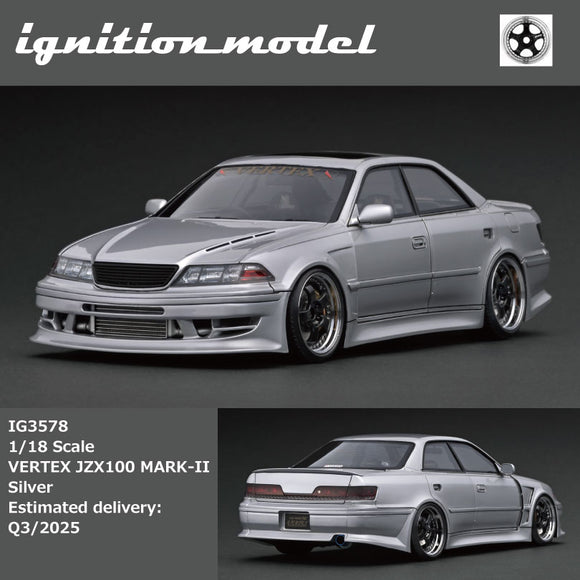 (Pre-Order) 1:18 Toyota JZX100 MARK-II VERTEX -- Silver -- Ignition Model IG3578