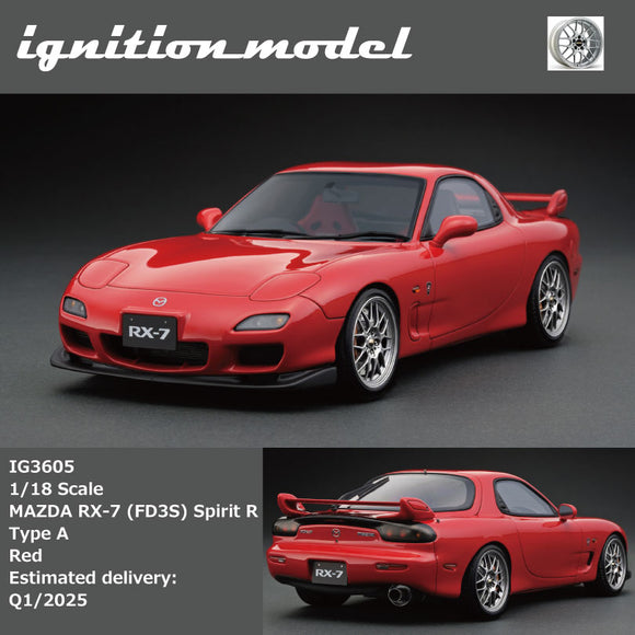 (Pre-Order) 1:18 Mazda RX-7 (FD3S) Spirit R Type A -- Red -- Ignition Model IG3605