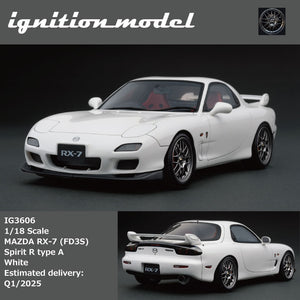 (Pre-Order) 1:18 Mazda RX-7 (FD3S) Spirit R Type A -- White -- Ignition Model IG3606