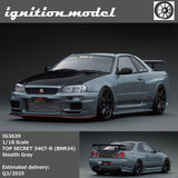 (Pre-Order) 1:18 Nissan Skyline R34 GT-R TOP SECRET -- Stealth Grey -- Ignition Model IG3639