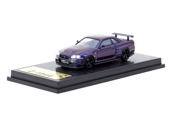 (Pre-Order) 1:64 Nissan Skyline R34 GT-R Z-Tune -- Purple -- Ignition Model x Tarmac Works IG3839