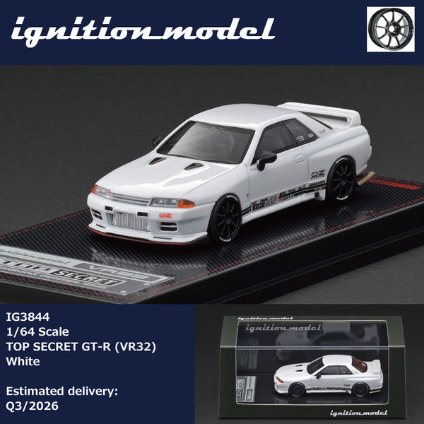 Pre-Order) 1:64 Nissan Skyline R32 GT-R TOP SECRET -- White -- Igniti