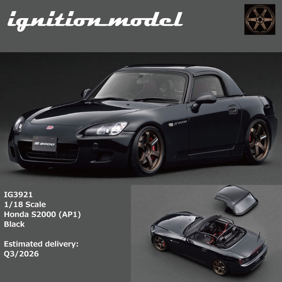 (Pre-Order) 1:18 Honda S2000 (AP1) -- Black -- Ignition Model IG3921