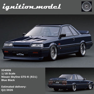 Pre-Order) 1:18 Nissan Skyline GTS-R (R31) -- Blue Black -- Ignition