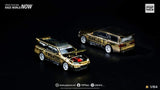1:64 Nissan Stagea w/R34 GTR Skyline Front -- Pennzoil Chrome Gold -- Pop Race