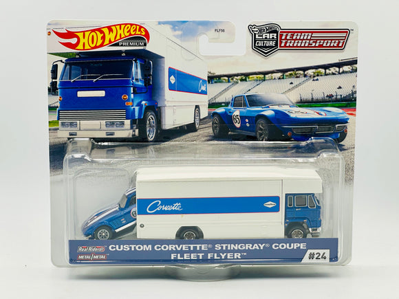 Hot Wheels -- Team Transport -- Corvette Stingray Coupe & Fleet Flyer FLF56
