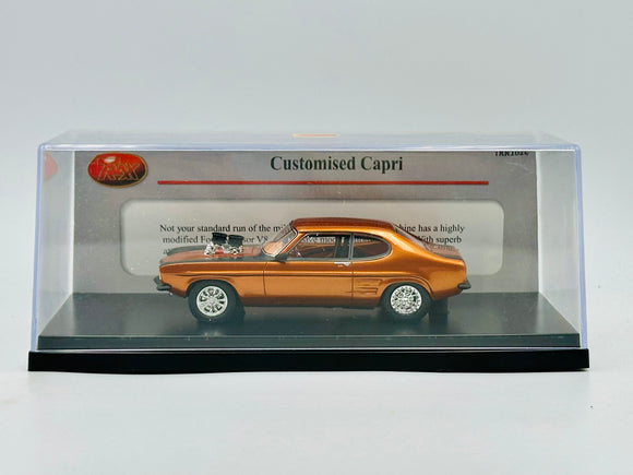 1:43 Ford Capri Customised -- Metallic Orange w/Black Stripes -- Trax TRR102C