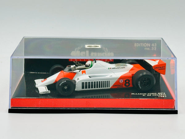 1:43 1981 Andrea de Cesaris -- #8 McLaren Ford MP4 -- Minichamps F1