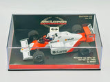1:43 1986 Alain Prost -- British GP -- #1 McLaren Tag MP4/2C -- Minichamps F1