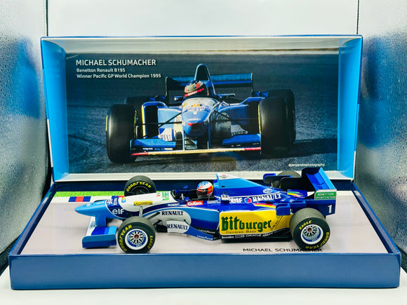 1:18 1995 Michael Schumacher -- Pacific GP Winner -- #1 Benetton B195 -- Minicha