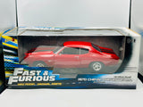 1:18 Dom's 1970 Chevrolet Chevelle SS -- Red -- Johnny Lightning: Fast & Furious