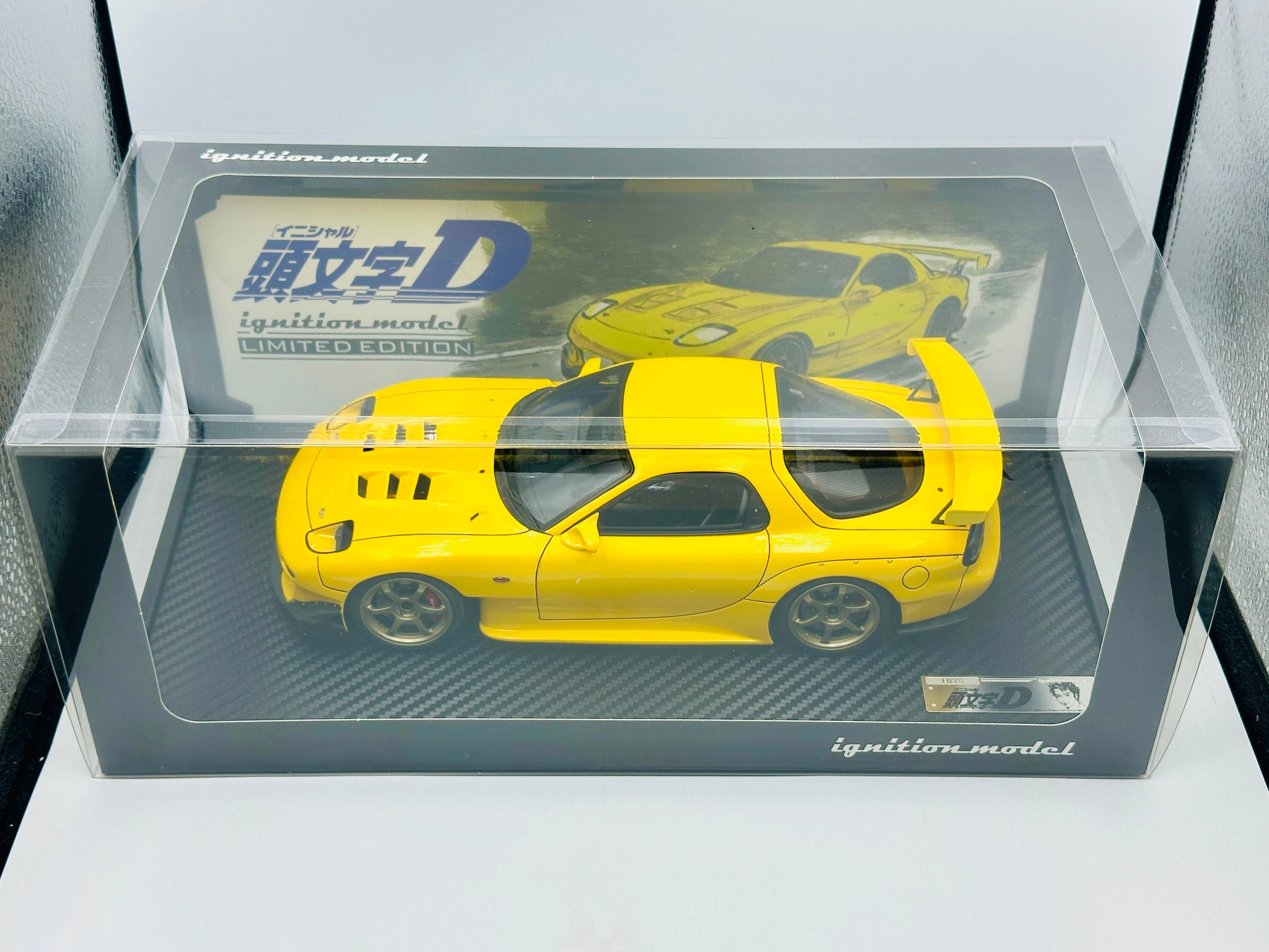 1:18 Initial D -- Mazda RX-7 (FD3S) Yellow -- Ignition Model IG2868 SH