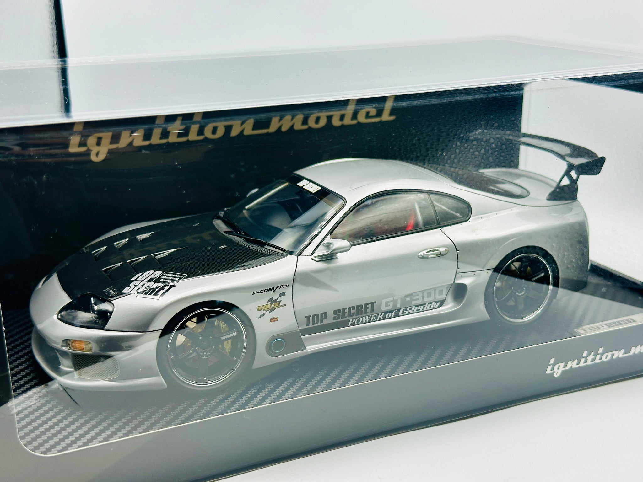 1:18 Toyota Supra (A80) -- TOP SECRET GT300 Silver -- Ignition Model I