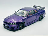 1:18 Nissan Skyline GT-R (R34) Nismo -- Midnight Purple -- Motorhelix M83403