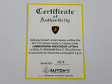 1:18 Lamborghini Aventador LP700-4 -- Giallo Orion (Metallic Yellow) -- AUTOart 74664