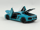 1:18 Lamborghini Aventador LP700-4 -- Turquoise (Blue) -- AUTOart 74667