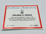 1:18 Holden FJ Sedan -- Convoy Grey/Polar White -- Biante/AUTOart