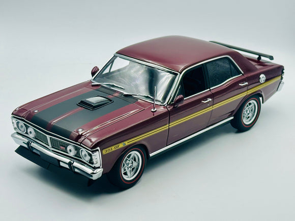 1:18 Ford XY Falcon GTHO Phase 3 -- Vintage Burgundy w/Gold Stripes -- Biante