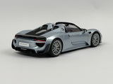 1:18 Porsche 918 Spyder Weissach Package -- Liquid Metal Chrome Blue -- AUTOart 77923