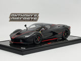 1:18 Ferrari LaFerrari - Fernando Alonso -- Matt Black -- BBR Models SH BBR182239A