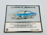 1:18 1969 Holden Monaro HT GTS -- Monza Blue -- Biante/AUTOart